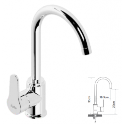 Μπαταρία Κουζίνας Ψηλή Αναμεικτική Forte Mix M2404 Χρωμέ